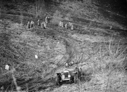 1929 Riley cut-down trials special taking part in a motoring trial, late 1930s. Artist: Bill Brunell.
