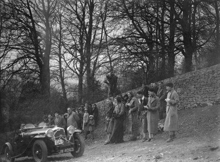 Wolseley Hornet of HK Crawford on Nailsworth Ladder, Sunbac Colmore Trial, Gloucestershire, 1934. Artist: Bill Brunell.