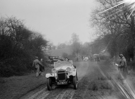 Frazer-Nash Boulogne of RS Langford, Sunbac Colmore Trial, near Winchcombe, Gloucestershire, 1934. Artist: Bill Brunell.
