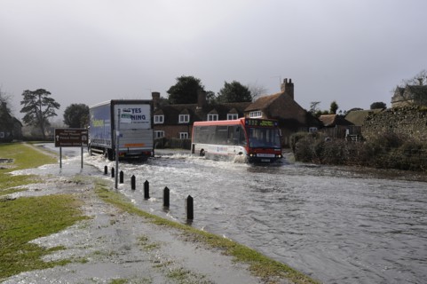 Floods at Beaulieu 2008. Artist: Unknown.