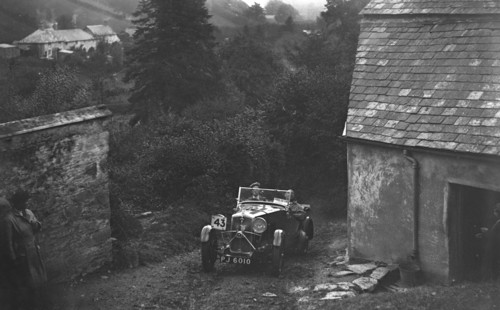 1932 Wolseley Hornet of N Tracey competing in the JCC Lynton Trial, 1932. Artist: Bill Brunell.