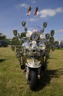 Lambretta scooter showing mod mirrors. Artist: Unknown.