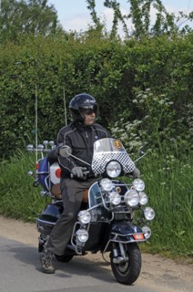 Modified Vespa scooter 2008. Artist: Unknown.
