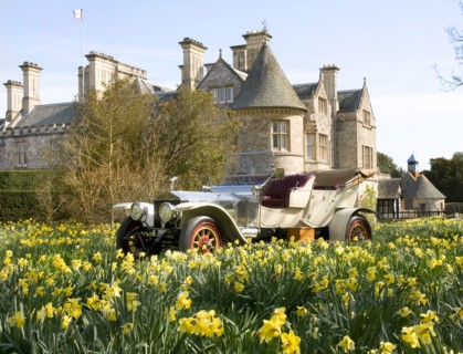 1909 Rolls Royce in front of Palace House, Beaulieu Artist: Unknown.