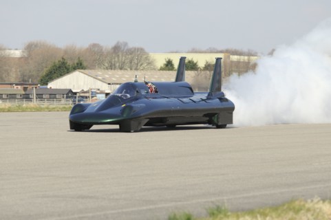 British Steam Car Challenge testing at Thorney Island Artist: Unknown.