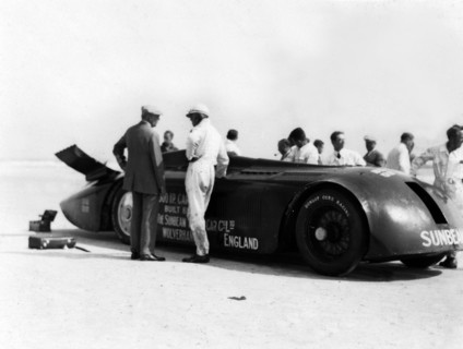 Sunbeam 1000hp World Land speed record attempt at Daytona 1927 Artist: Unknown.