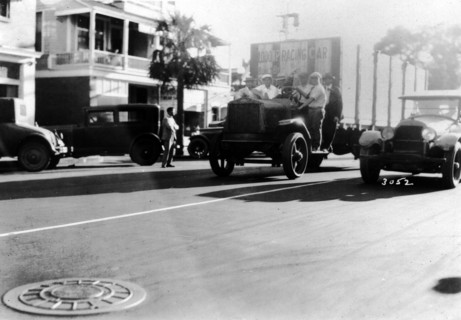 Sunbeam 1000hp World Land speed record attempt at Daytona 1927 Artist: Unknown.