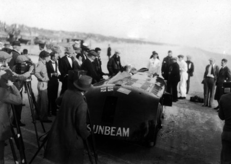 Sunbeam 1000hp World Land speed record attempt at Daytona 1927 Artist: Unknown.