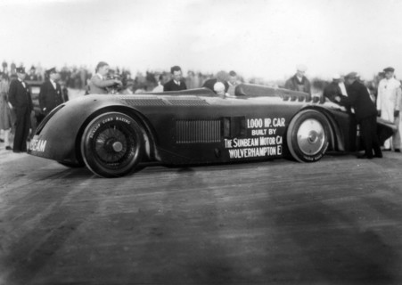 Sunbeam 1000hp World Land speed record attempt at Daytona 1927 Artist: Unknown.