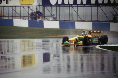Benetton B193A Michael Schumacher  1993 Euro GP at Donington Artist: Unknown.