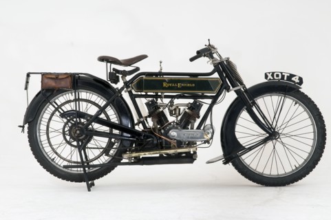 1914 Royal Enfield 3hp motorcycle Artist: Unknown.