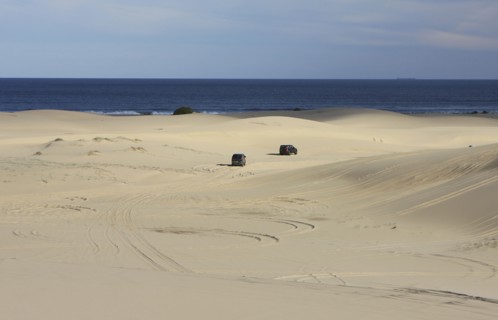 Mitsubishi Delica Space Gear V6 1996 in sand dunes New South Wales Australia Artist: Unknown.