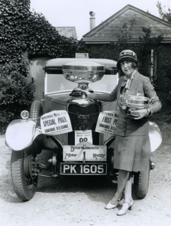 1928 AC Acedes, The Right Honourable Mrs Victor Bruce, Bournemouth Motor Rally Concours D'Elegance Artist: Unknown.