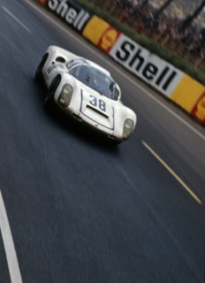 Porsche 910-6 driven by Stommelen - Neerpasch, 1967 Le Mans Artist: Unknown.