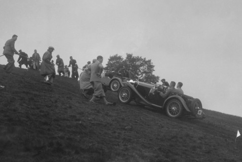 MG PA competing in the MG Car Club Rushmere Hillclimb, Shropshire, 1935. Artist: Bill Brunell.