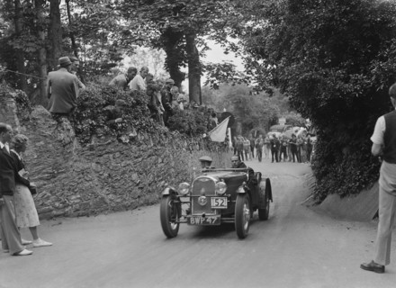 Morgan 4/4 of WA Goodall competing in the MCC Torquay Rally, 1938. Artist: Bill Brunell.