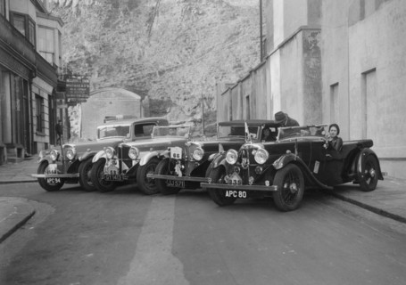 AC cars at the RAC Rally, 1933. Artist: Bill Brunell.