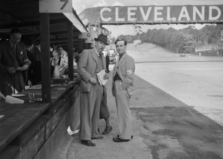 Major Blake Bale by the pits at Brooklands, Surrey, c1930s(?). Artist: Bill Brunell.
