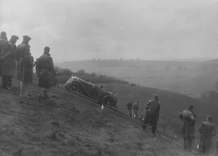 MG Magna competing in the MG Car Club Rushmere Hillclimb, Shropshire, 1935. Artist: Bill Brunell.