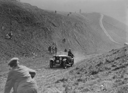 Alvis Silver Eagle of EE Budd at the MCC Sporting Trial, Litton Slack, Derbyshire, 1930. Artist: Bill Brunell.