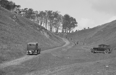 Morris Minor of A Harper competing in the MCC Sporting Trial, Litton Slack, Derbyshire, 1930. Artist: Bill Brunell.