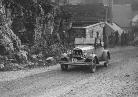 Ford Model A of CM Needham competing in the MCC Sporting Trial, 1930. Artist: Bill Brunell.