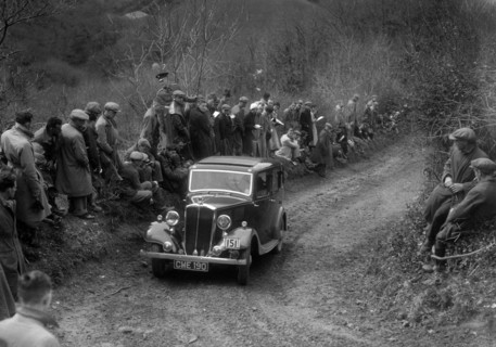 Standard of J Torrome competing in the MCC Lands End Trial, 1935. Artist: Bill Brunell.