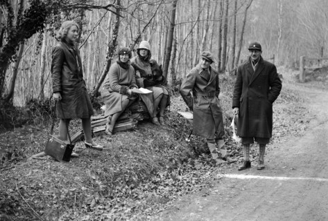Kitty Brunell at the Sunbeam Motor Car Club Bognor Trial, 1929. Artist: Bill Brunell.