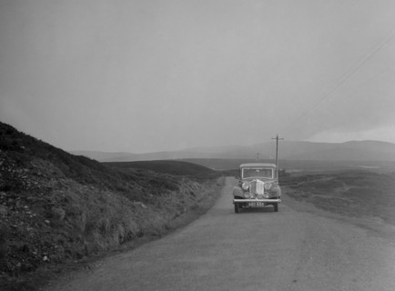 Rover of SJ Clutterbuck competing in the RSAC Scottish Rally, 1936. Artist: Bill Brunell.