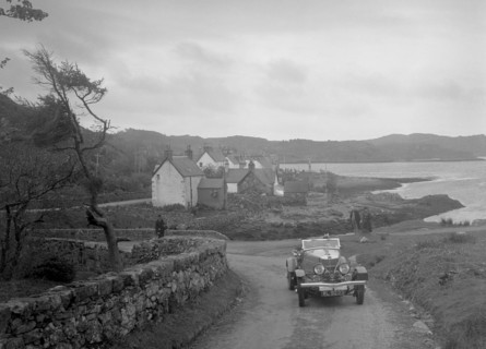 Kitty Brunell driving a MG 18/80 4-seater tourer, 1930s. Artist: Bill Brunell.