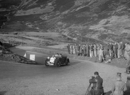 BSA McEvoy Special of Michael McEvoy at the RSAC Scottish Rally, Devil's Elbow, Glenshee, 1934. Artist: Bill Brunell.