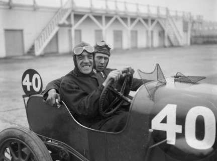 BS Marshall in his Aston Martin at the JCC 200 Mile Race, Brooklands, Surrey, 1921. Artist: Bill Brunell.