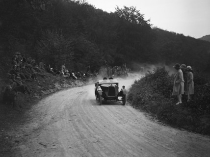 Talbot open 2-seater of Mrs Hawkes competing in a JCC hillclimb, South Harting, Sussex, 1922. Artist: Bill Brunell.
