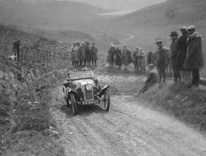 GN of LA Cushman competing in the Scottish Light Car Trial, 1922. Artist: Bill Brunell.