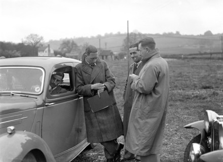 Standard Twelve at the Standard Car Owners Club Southern Counties Trial, 1938. Artist: Bill Brunell.