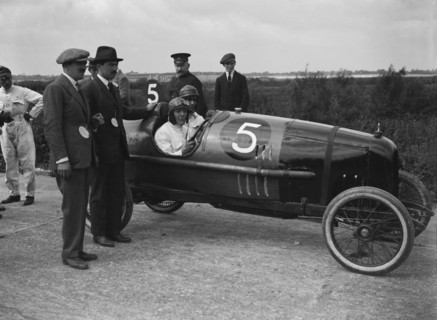 Peugeot of Percy Topping at the JCC 200 Mile Race, Brooklands, Surrey, 1921. Artist: Bill Brunell.