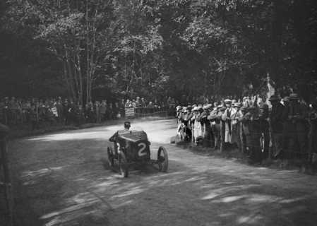 Works Austin 7 of Arthur Waite competing in the MAC Shelsley Walsh Hillclimb, Worcestershire, 1923. Artist: Bill Brunell.