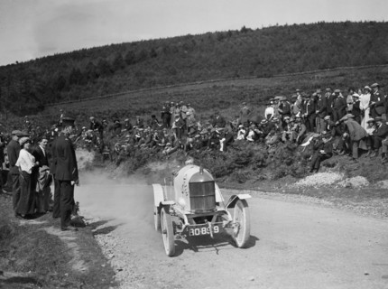 Car competing in the Caerphilly Hillclimb, Wales, c1920s. Artist: Bill Brunell.