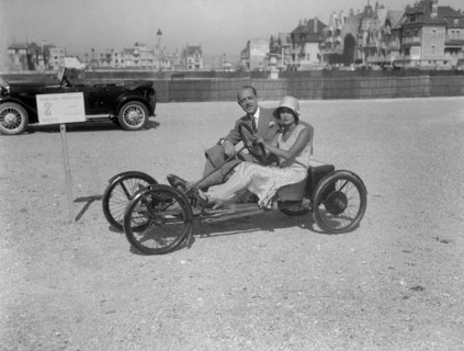 Auto Red Bug electric buckboard at Boulogne Motor Week, France, 1928. Artist: Bill Brunell.