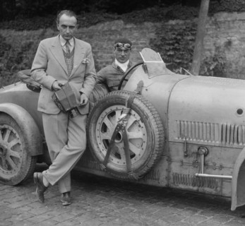 Bugatti Type 43 at the Boulogne Motor Week, France, 1928. Artist: Bill Brunell.