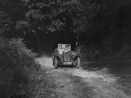 Salmson sports 2-seater competing in the Brighton & Hove Motor Club Trial, 1920s. Artist: Bill Brunell.