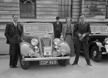 Austin 10 saloon of Captain WS Sewell at the South Wales Auto Club Welsh Rally, 1937 Artist: Bill Brunell.