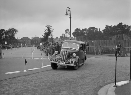 Ford Model C Ten of LL Morgan competing in the South Wales Auto Club Welsh Rally, 1937 Artist: Bill Brunell.