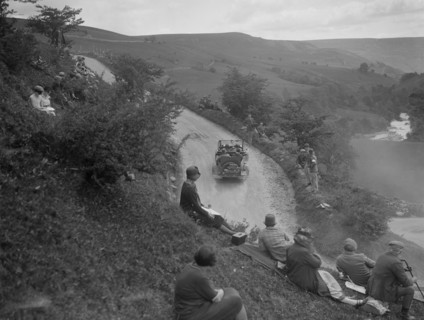Ford of JB Thompson competing in the MCC Edinburgh Trial, 1930. Artist: Bill Brunell.