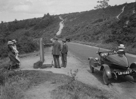 Morris Cowley with airship-tail body, The Sailors Grave, near Hindhead, Surrey, c1920s. Artist: Bill Brunell.