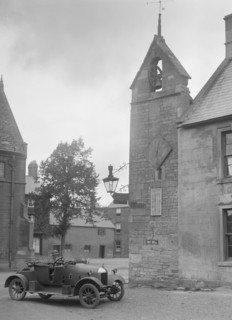 Morris Bullnose outside the fire station, Chipping Norton, Oxfordshire, 1920s. Artist: Bill Brunell.