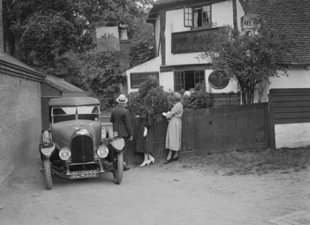 Bentley 4-seater tourer, St Albans, Hertfordshire, c1920s. Artist: Bill Brunell.