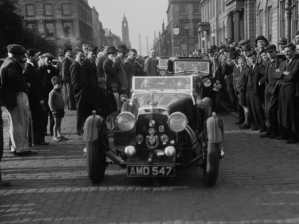 Aston Martin of Kitty Brunell at the RSAC Scottish Rally, 1933. Artist: Bill Brunell.