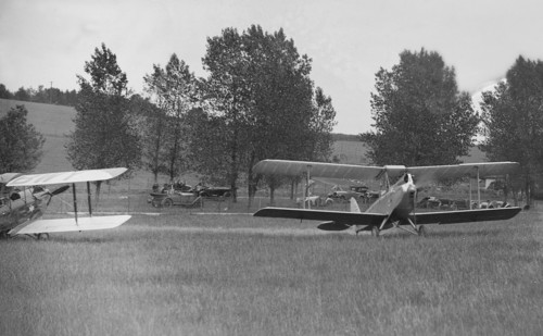 Aeroplane at the Oxford Speed Trials, c1930. Artist: Bill Brunell.