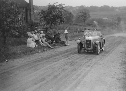 Austin Swallow of Mrs A Stanley competing in the Middlesex County AC Hill Climb, c1930. Artist: Bill Brunell.